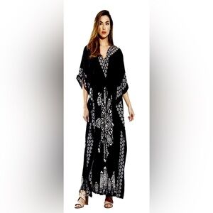 Black And White Kaftan Caftan Dress Plus Size 2X 2XL